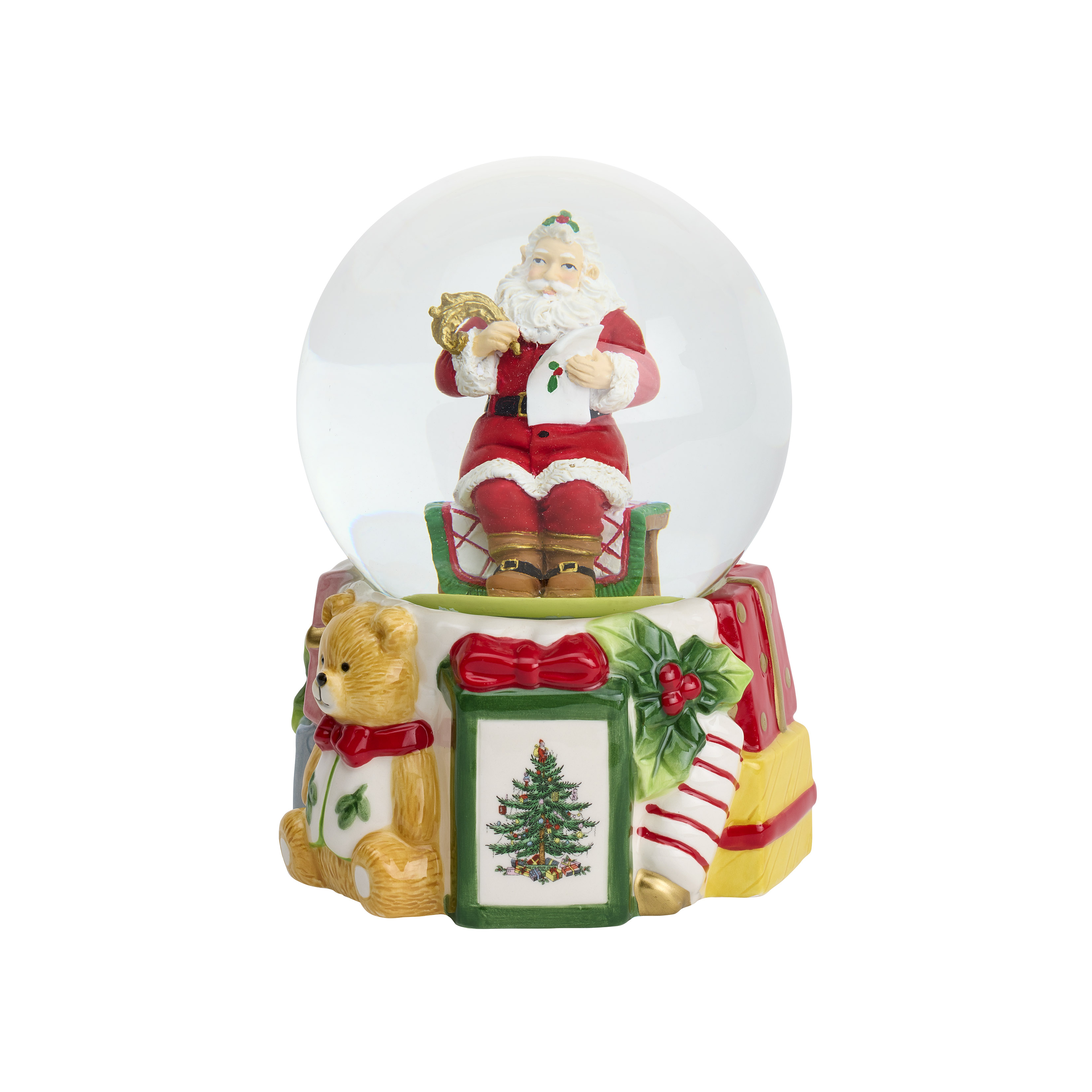 Christmas Tree 6.5" Musical Snow Globe (Up On The House Top) image number null